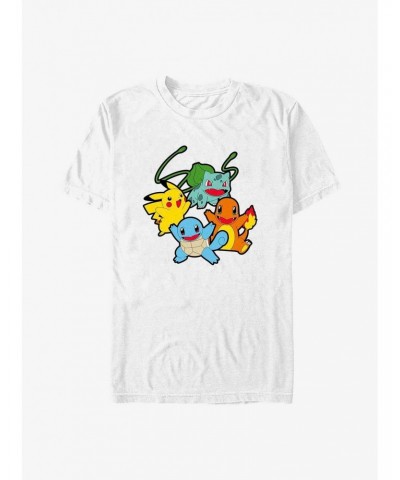 Pokemon Classic Group Bulbasaur, Pikachu, Charmander, and Squirtle T-Shirt $8.03 T-Shirts