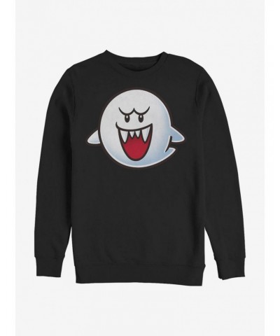 Super Mario Boo Face Crew Sweatshirt $10.85 Sweatshirts