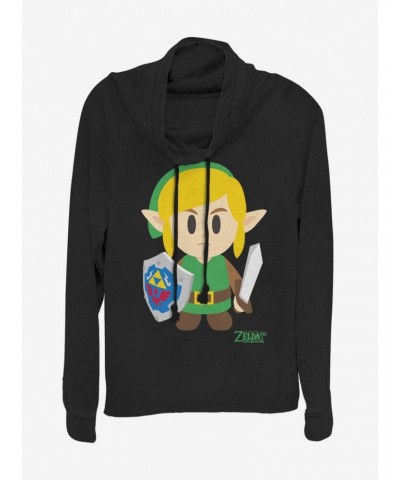 Nintendo The Legend of Zelda: Link's Awakening Link Avatar Color Cowl Neck Long-Sleeve Girls Top $11.94 Tops