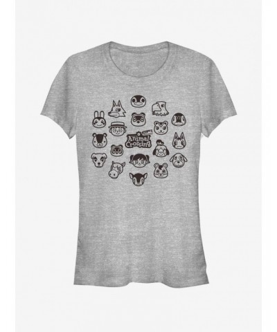 Animal Crossing New Horizons Group Girls T-Shirt $7.49 T-Shirts