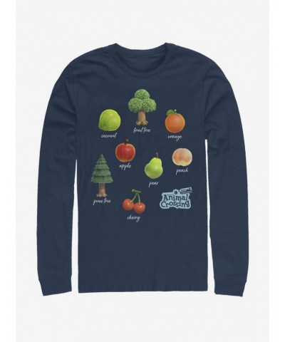 Animal Crossing Fruit and Trees Long-Sleeve T-Shirt $8.29 T-Shirts