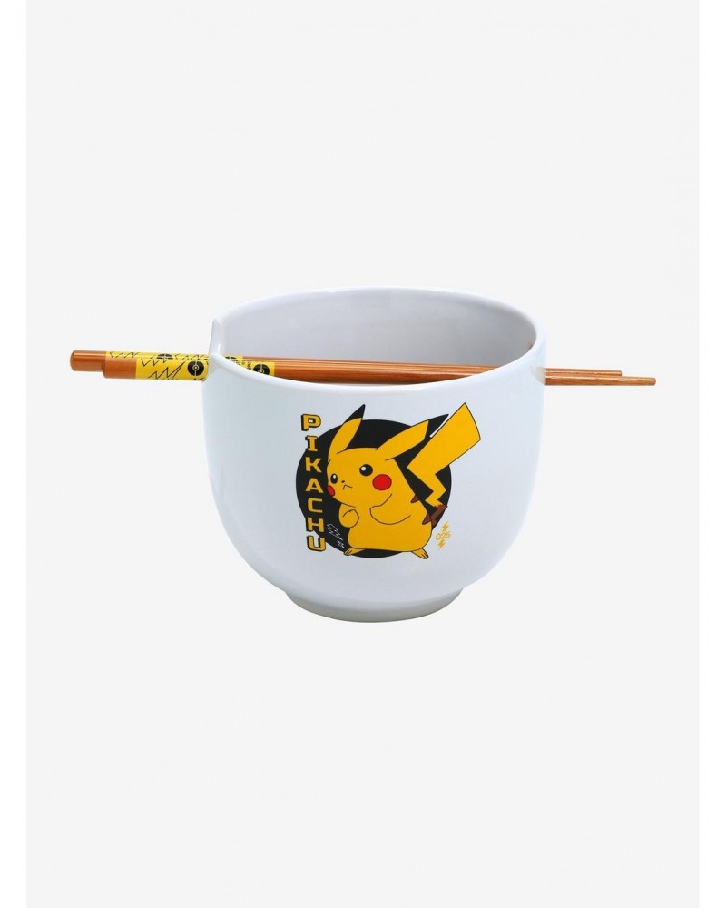 Pokemon Pikachu Ramen Bowl With Chopsticks $5.57 Chopsticks