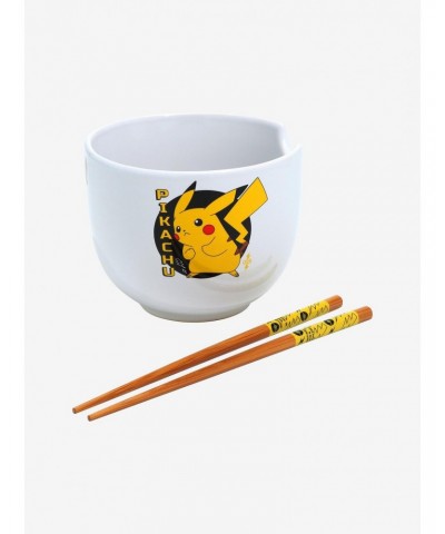 Pokemon Pikachu Ramen Bowl With Chopsticks $5.57 Chopsticks
