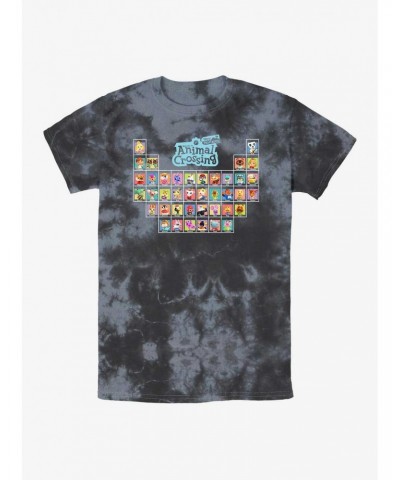 Nintendo Animal Crossing Periodic Table Tie-Dye T-Shirt $7.43 T-Shirts