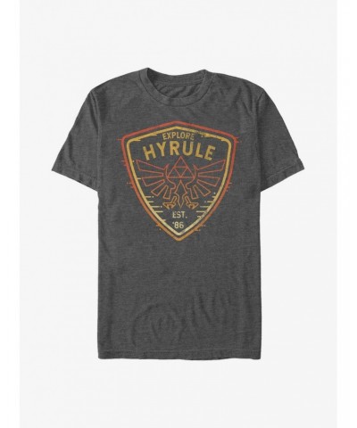 The Legend of Zelda Explore Hyrule Badge T-Shirt $5.52 T-Shirts